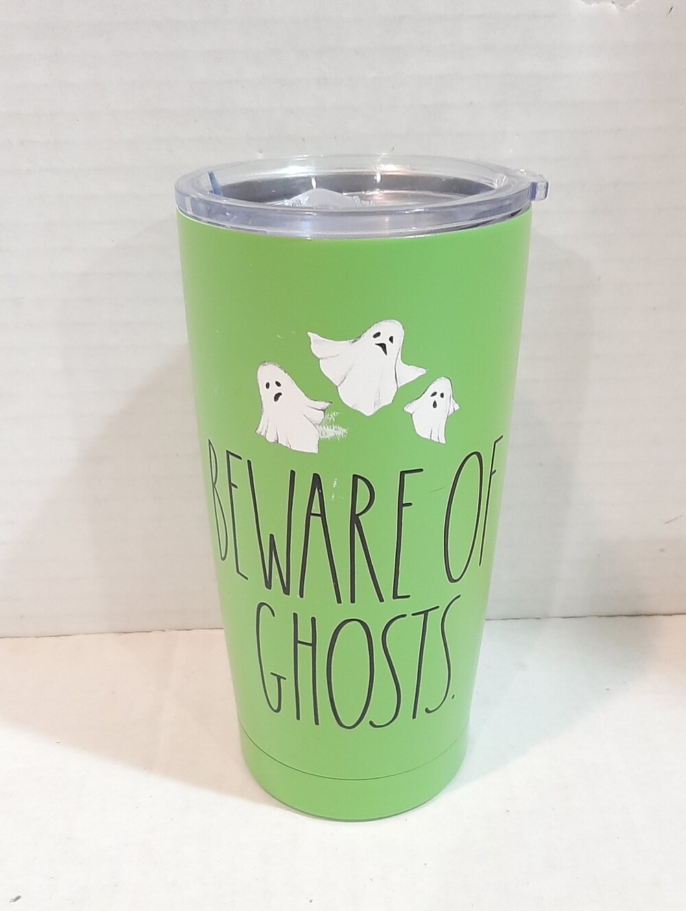 "Beware of Ghosts" Green Stainless Steel Tumbler